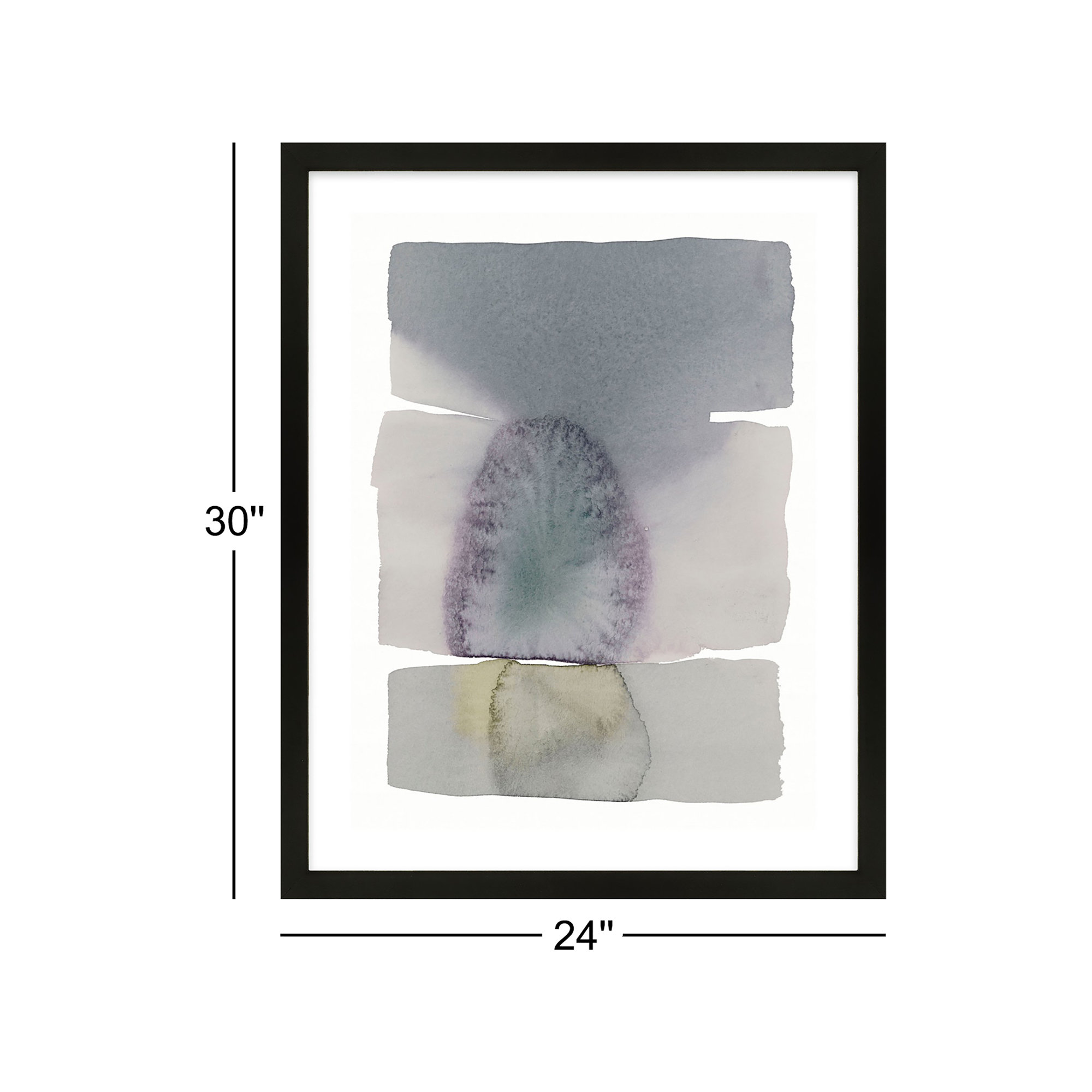 Gray On Gray 5 by Jacques Pilon, Black Framed, 30" H x 24" W