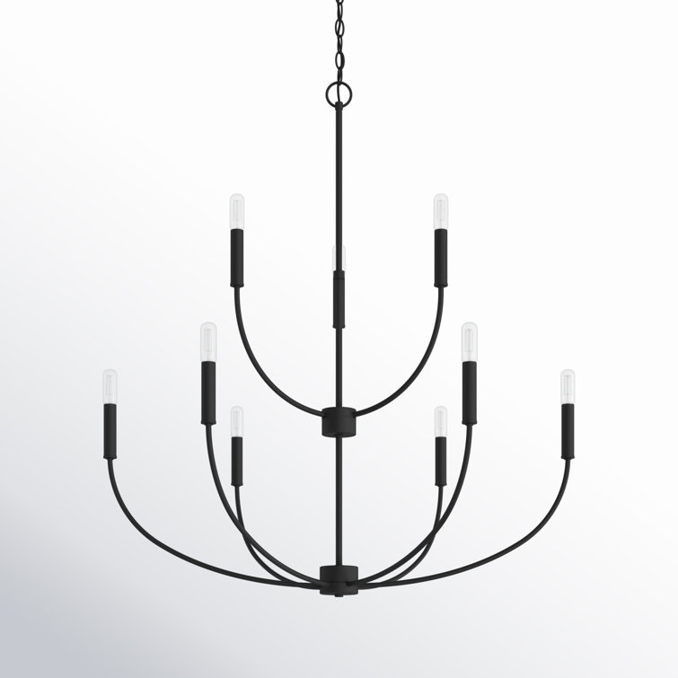 Kendrey 9 Light Metal Dimmable Chandelier