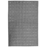 Cotton Geometric Area Rug in Gray