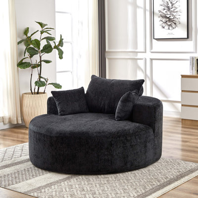 55'L Sponge Single Sofa,Fluffy Modern Sleeper Chair For Living Room, Bedroom, Lounge And Projection Room(Not A Swivel Chair)