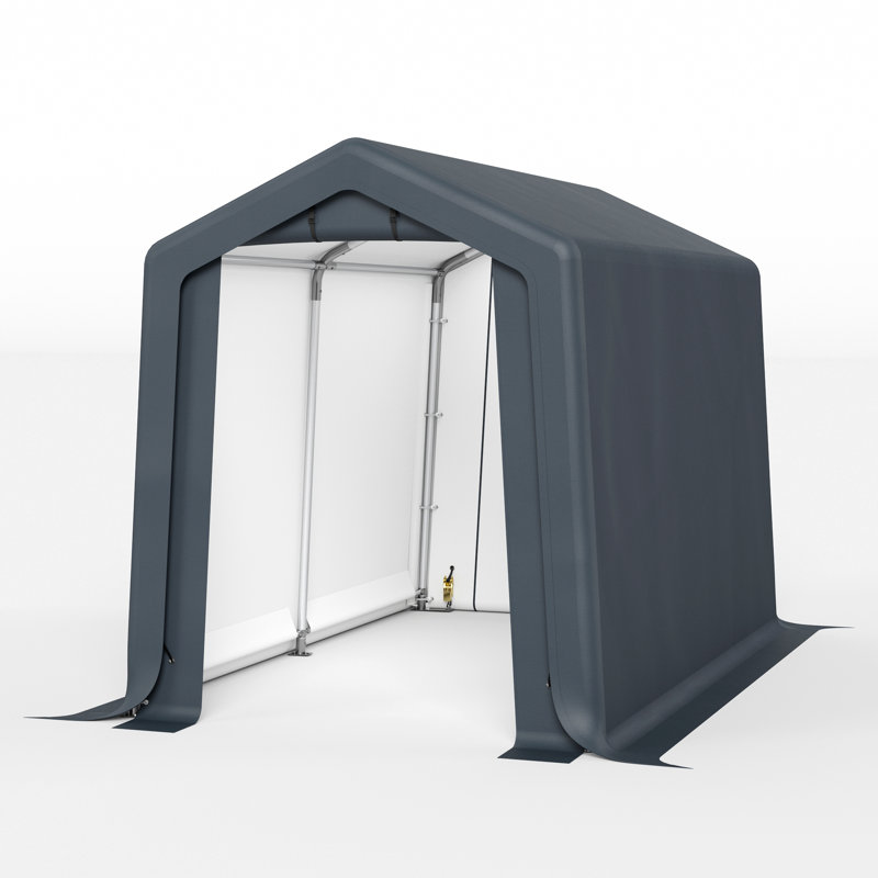 Galvanized Steel Storage Canopy, 84" H x 72" W x 120" D