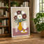 Still Life in Mauve Modern 1 Piece Wrapped Canvas Wall Art-805491778-805491783
