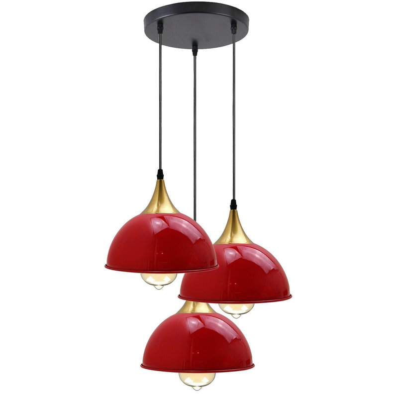 Wingert 3 - Light Cluster Pendant, Red