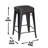 Gennara Upholstered Counter Stool with Metal Frame-66324913