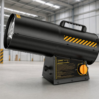 Portable Adjustable Forced Air Propane Heater Overheat Protection Space Heater for Garage, Workshop & Jobsite, Tool-Free LP Connection, 125000 BTU, Up to 3200 Sq. Ft.