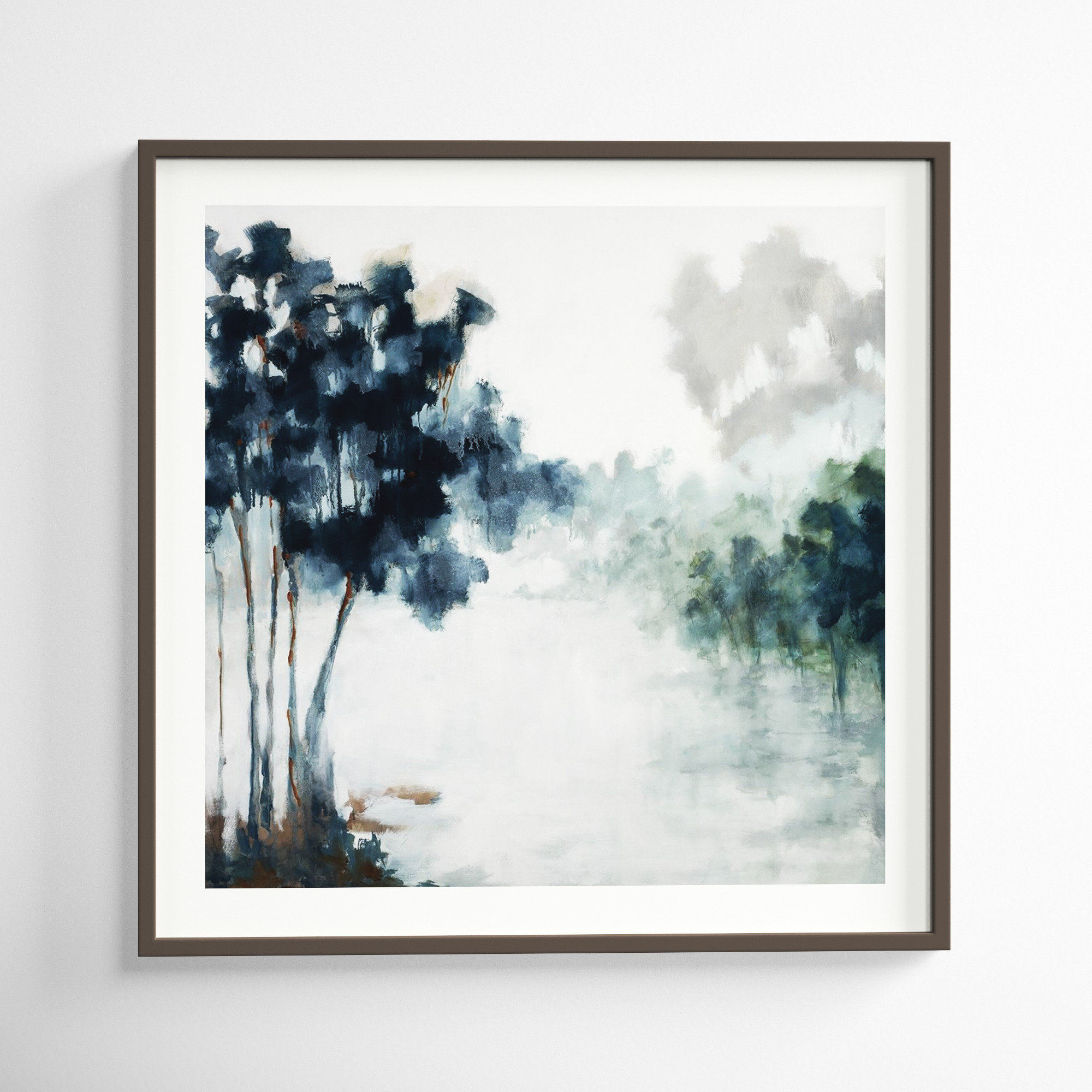 Soft Winter Light by Jacqueline Ellens, Gray Framed Paper, 25" H x 25" W