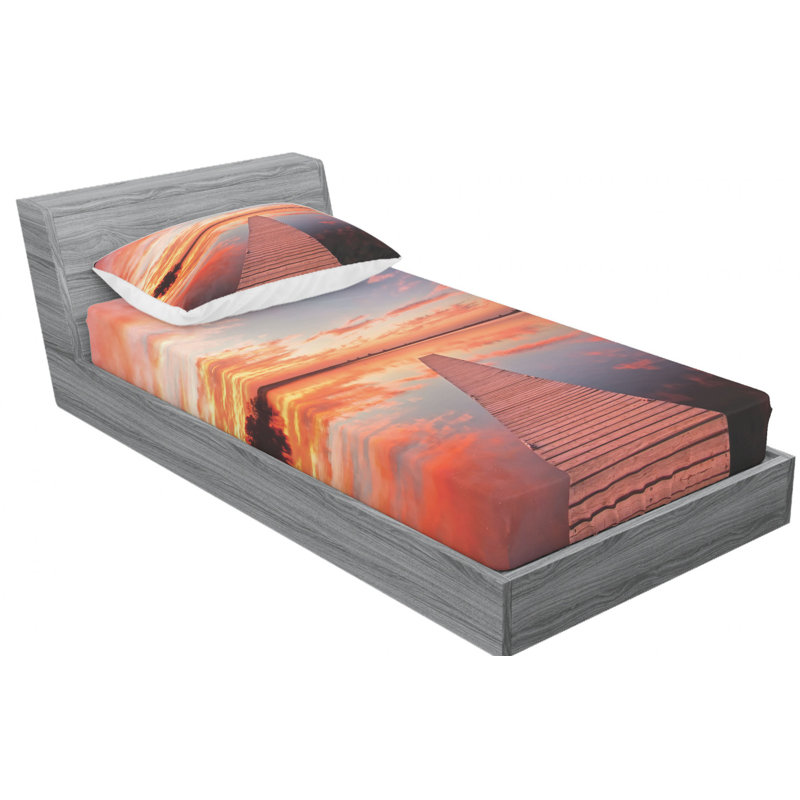 Microfiber Sheet Set, Twin Sheet Set with Fitted Sheet