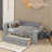 Full Size Daybed With Storage Shelves,Drawers,Trundle,Charging Station,LED Light,Desk And Cabinet-1951052246