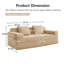 Canapé modulaire à 2 places sans siège, canapé modulaire Cloud avec assise profonde, canapé modulaire moderne à 2 places avec coussins décoratifs en velours côtelé-879765634