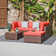 Eudy Wicker 4 - Person Modular Patio Conversation Sets with Cushions