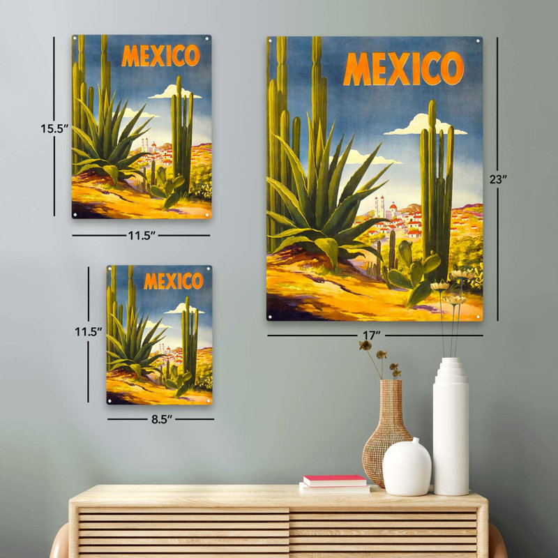 " Rural Mexico ", 23.2" H x 17.2" W x 0.04" D
