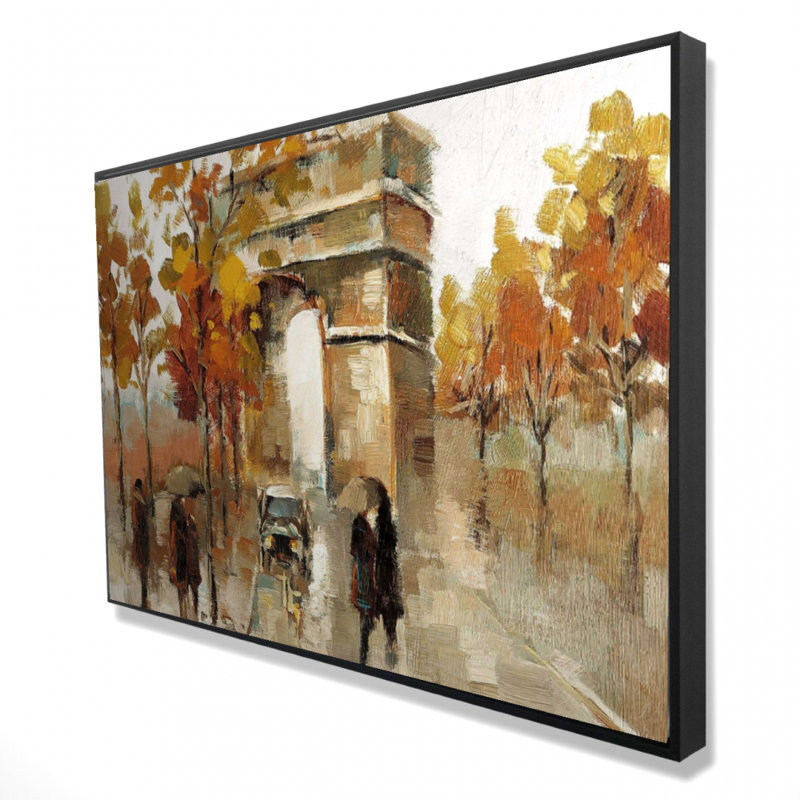 "Arc de triomphe en automne" sur toile, H 24 po x l 36 po