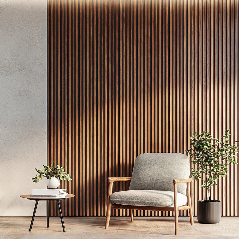 H 5,25 po x P 0,75 po, 96" H x 5.25" W x 0.75" D, Walnut