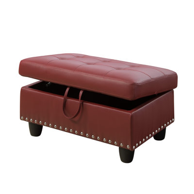 Yinn Upholstered Standard Storage Ottomans with Nails