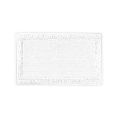 100% Cotton Tufted Reversible Bath Rug, 3000 GSM, 17x24 Inch, White