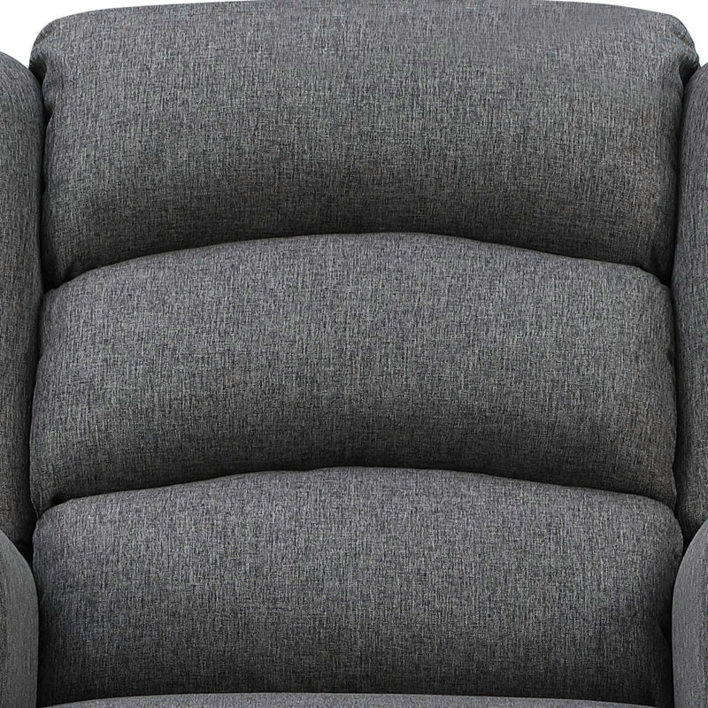 Chaise berçante Fabien en tissu gris (chaise berçante)