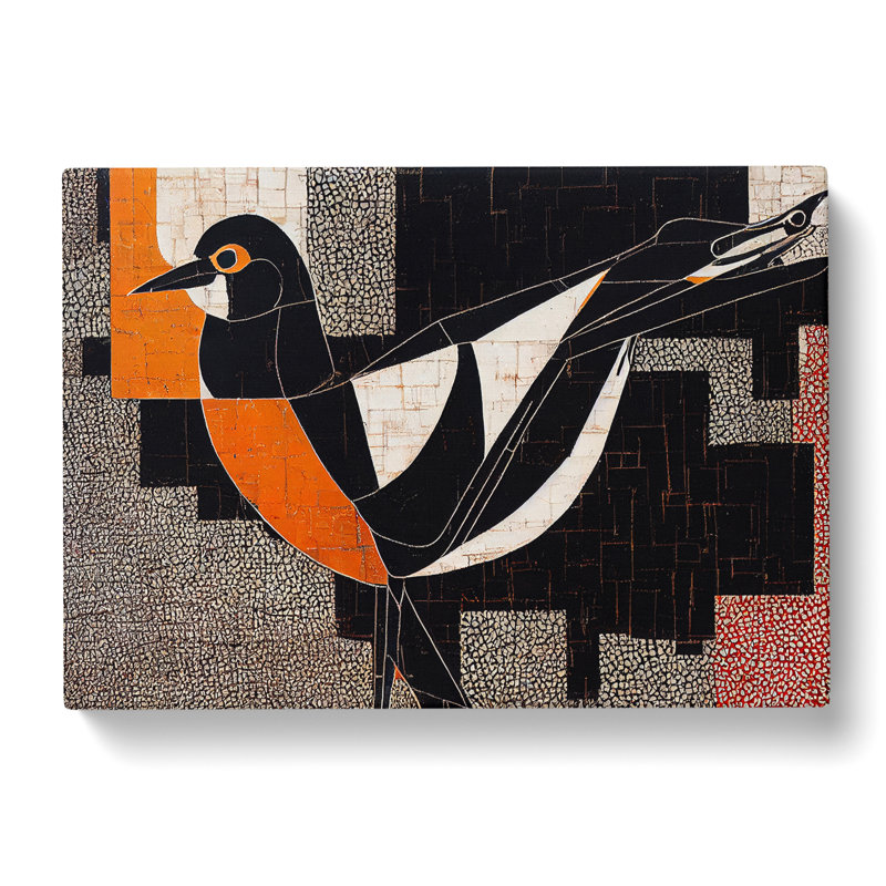 Expressive Abstract Bird - Wrapped Canvas, 40cm H x 60cm W x 3cm D