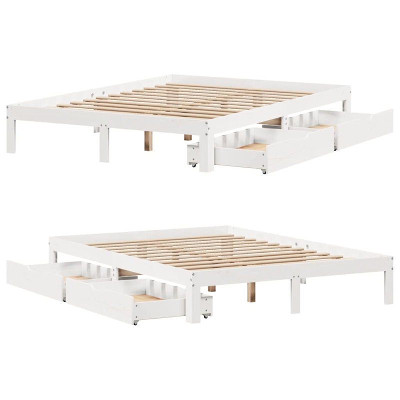 Storage Bed, Kingsize (5'), White