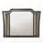 Metallic Gray Finish Mirror with Integrated LED Lighting