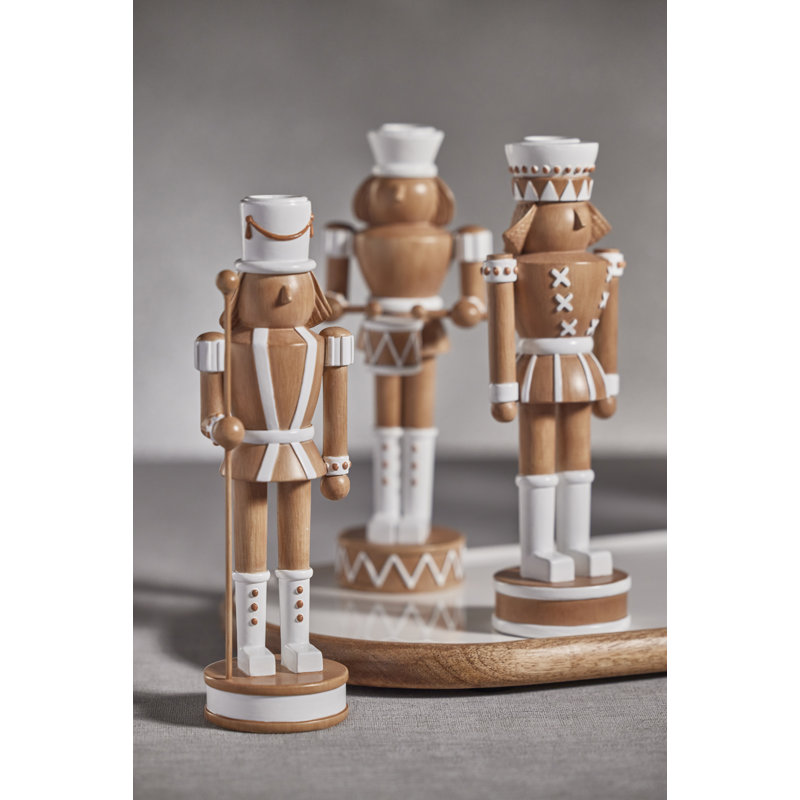 9.75" Nutcracker with Drum Candlestick