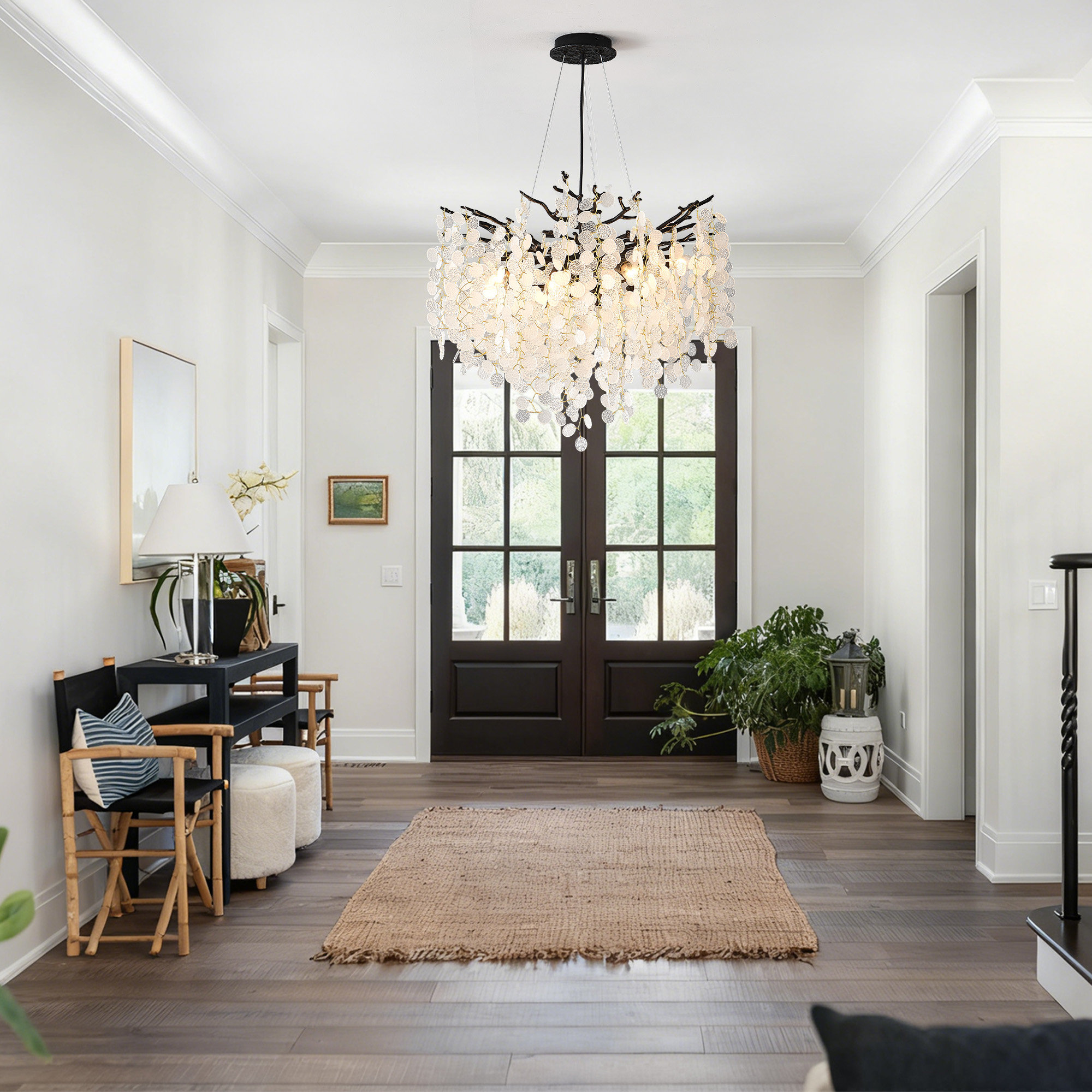 Mercer41 Modern Tree Branch Chandelier, Adjustable Pendant Light For ...