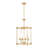 Ain 4 Light Chandelier in Rubbed Brass-242621951