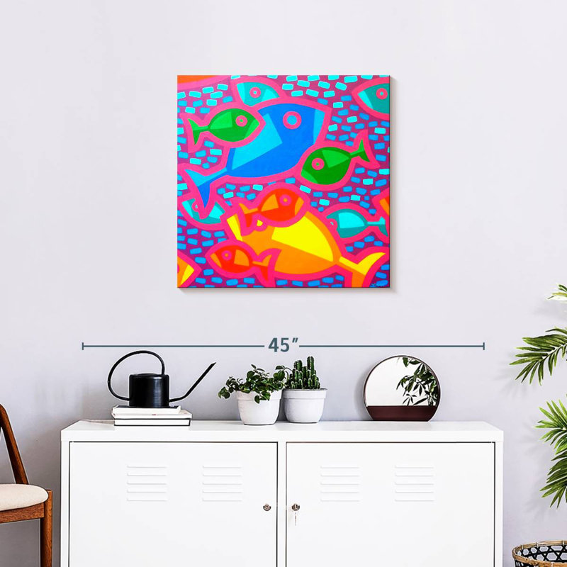 Funky Fish, 24" H x 24" W