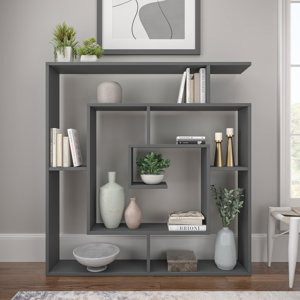 Abston 50.2" H x 49.2" W Geometric Bookcase