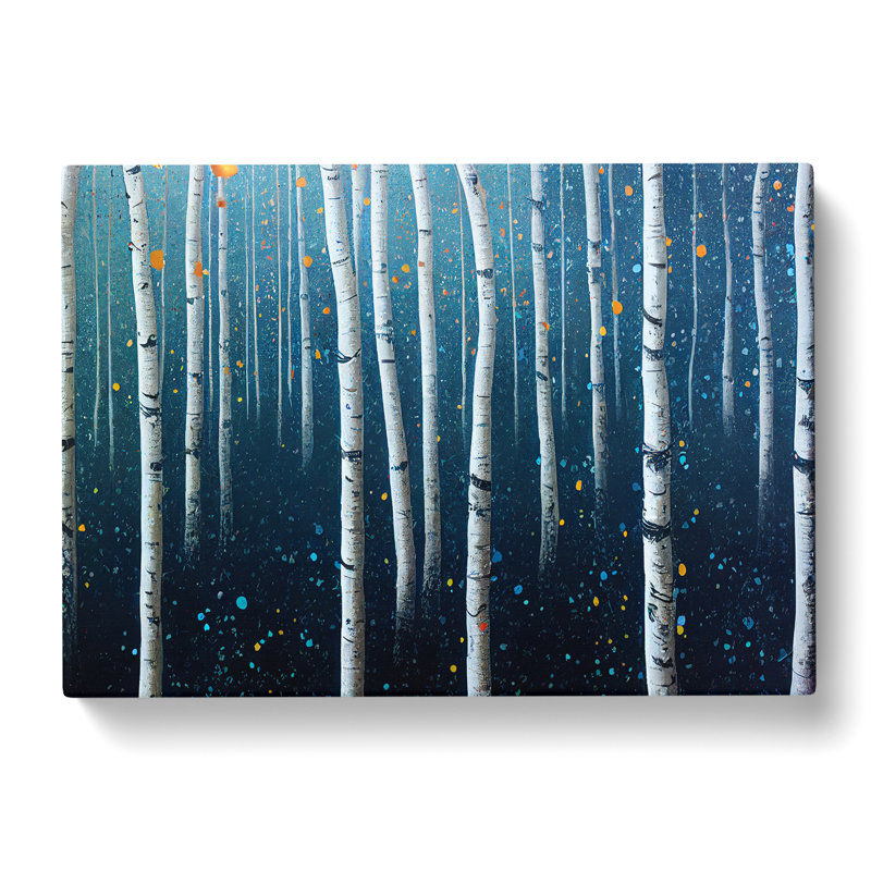 Forest Paint Splatter Vol.2 Abstract - Wrapped Canvas, 35cm H x 50cm W x 3cm D