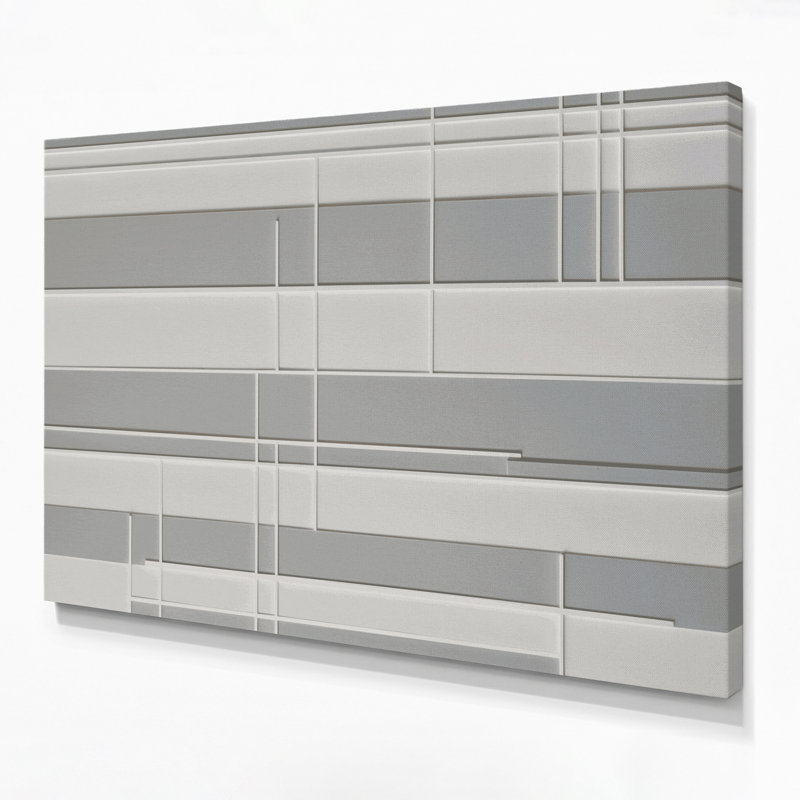Minimalisme 3, art mural sur toile grise, H 11 po x l 14 po