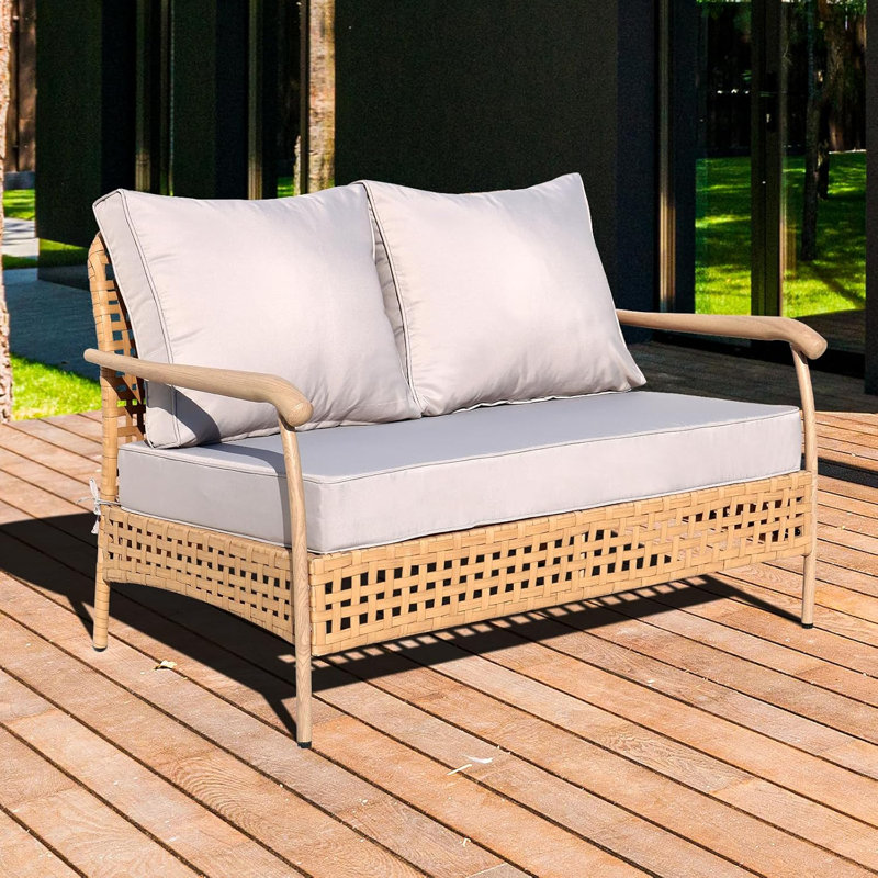 3-piece Waterproof Outdoor Loveseat Cushion Set For Patio Swing Bench – All-weather Seat & Backrest Replacement Cushions
