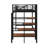 Twin Size Metal Loft Bed With Shelf-937421954