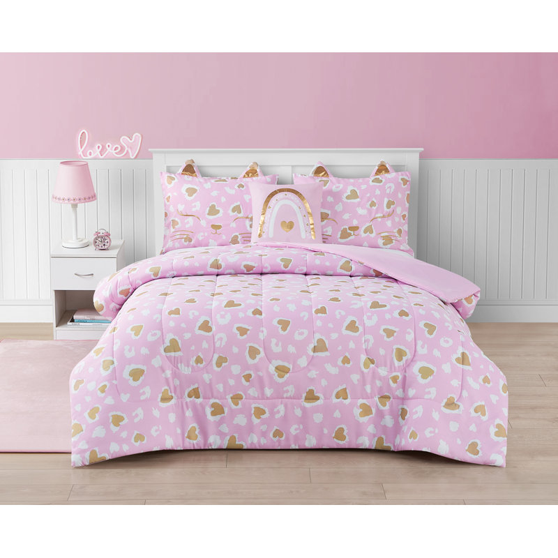 Lily Comforter Set, Full Comforter+2 Standard Shams+1 Throw Pillow