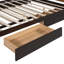 Lit plateforme avec rangement en bois, avec 2 grands tiroirs, lit gigogne T-XL-541486314