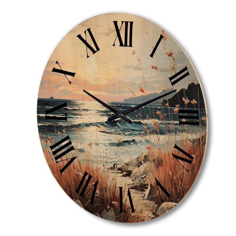 Horloge murale en bois massif Meleia, Très grand
