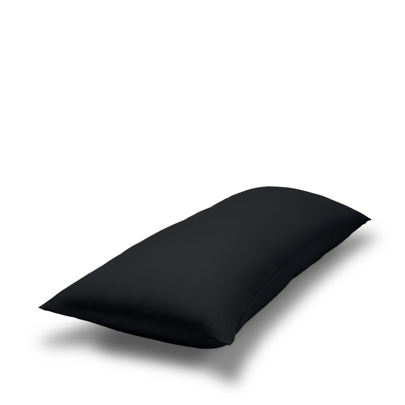 Microfiber Body Pillowcase - Zipper Closure, Black