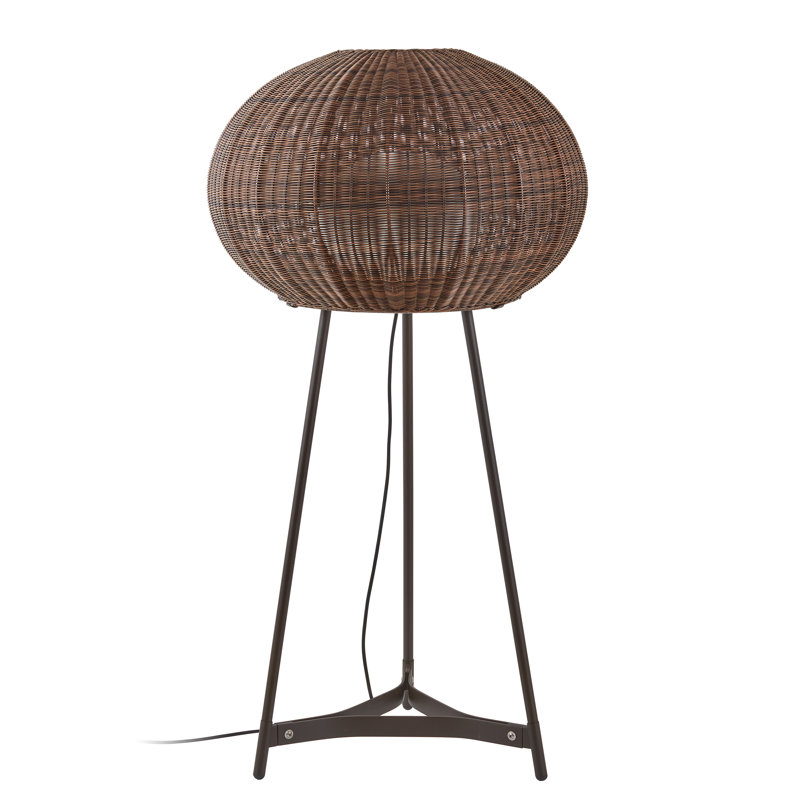 Garota 52.28'' LED Tripod Floor Lamp, Graphite Brown/Brown