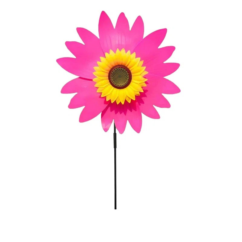 Tournesol moulin à vent - décoration de jardin extérieur, Pink