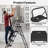 5-Step Ladder, Folding Step Stool With Tool Platform, Tool Bag, And Handrails, Wide Anti-Slip Pedals, Sturdy Steel Ladder With A Max Load Capacity Of 400 Lbs, For Household Use, Black