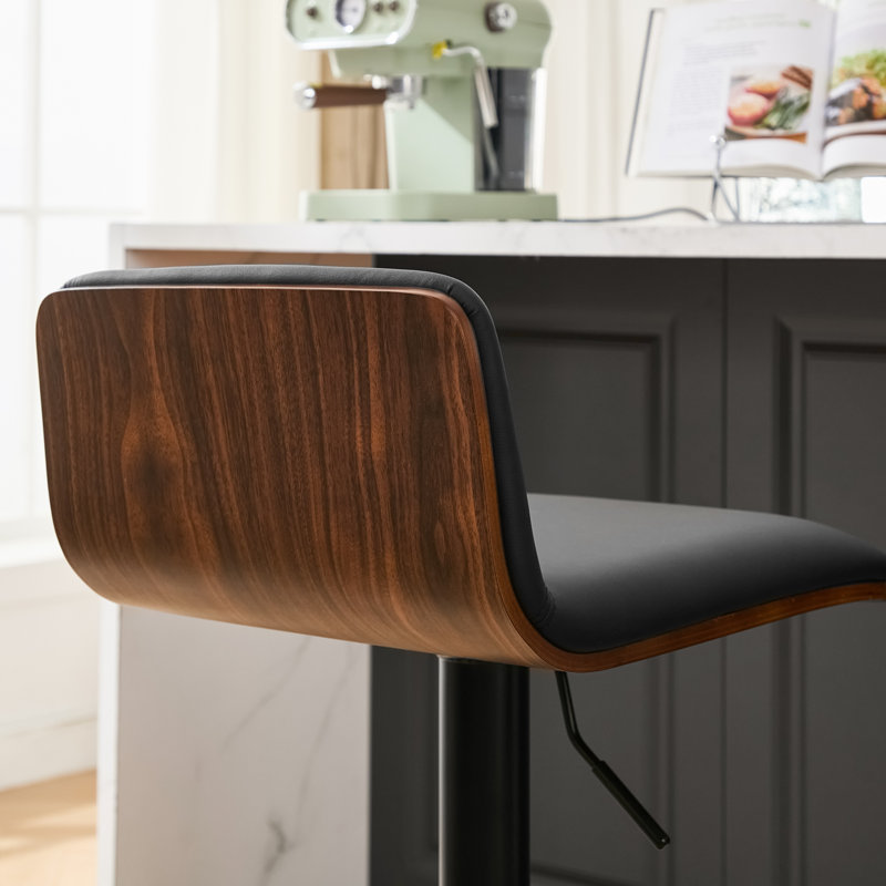 Tabouret de bar pivotant à hauteur réglable Modern, Noir, 2