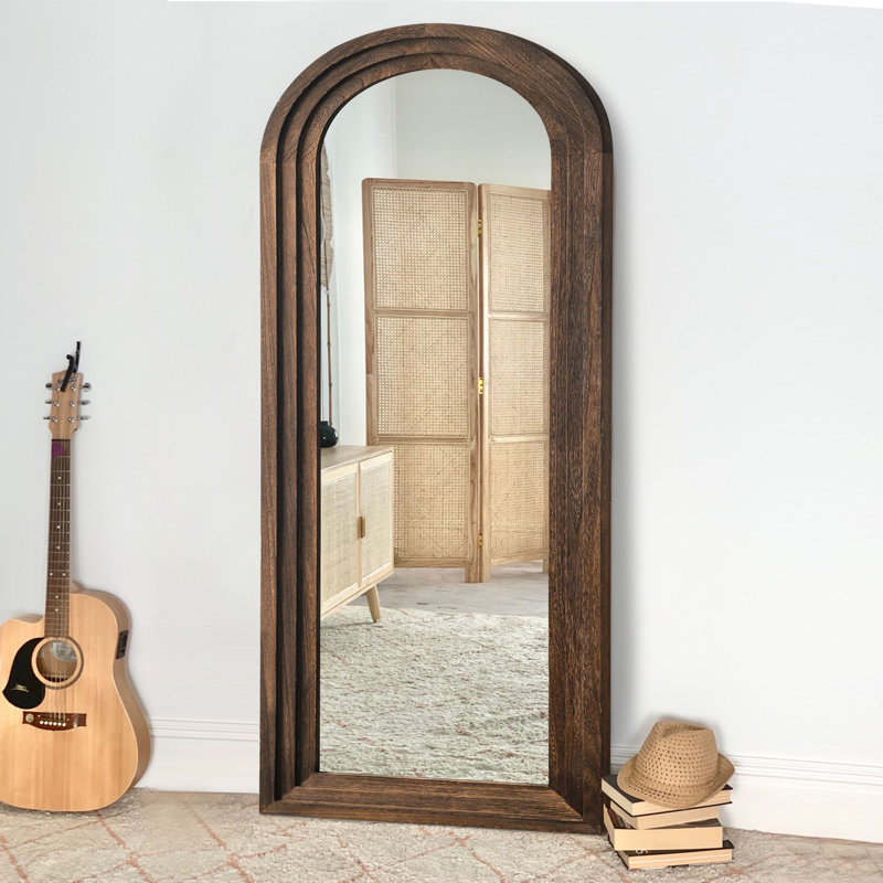 Miroir mural pleine longueur Dainah, 71 po x 31 po, Gris anthracite