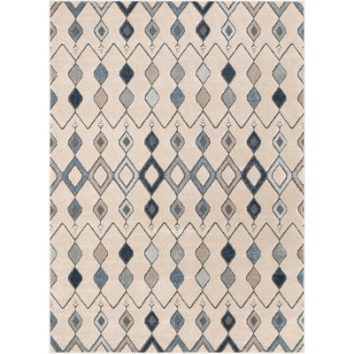 Malaga Geometric Synthetic Area Rug