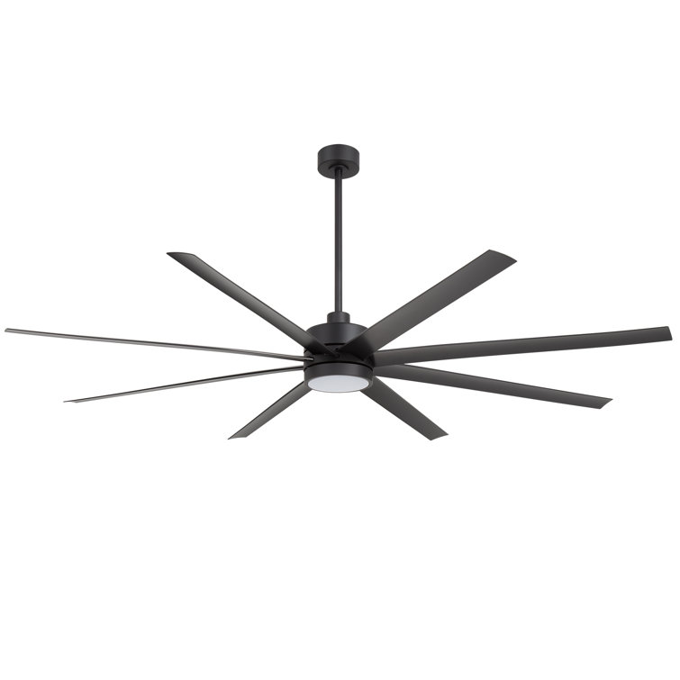 Jamii-Leigh 65/72/84 inch Large Indoor/Covered Outdoor Modern Ceiling Fan with Led Lights and Remote, 6-Speed, Reversible Quiet DC Motor, Timer, 8-ABS-Blade