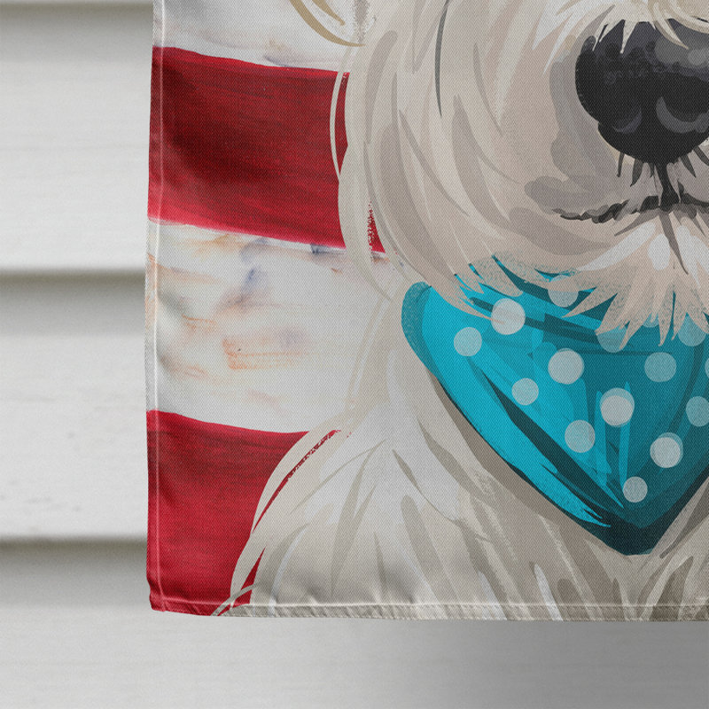 Polyester à 2 côtés 28 x 40 po drapeau maison, Lucas terrier