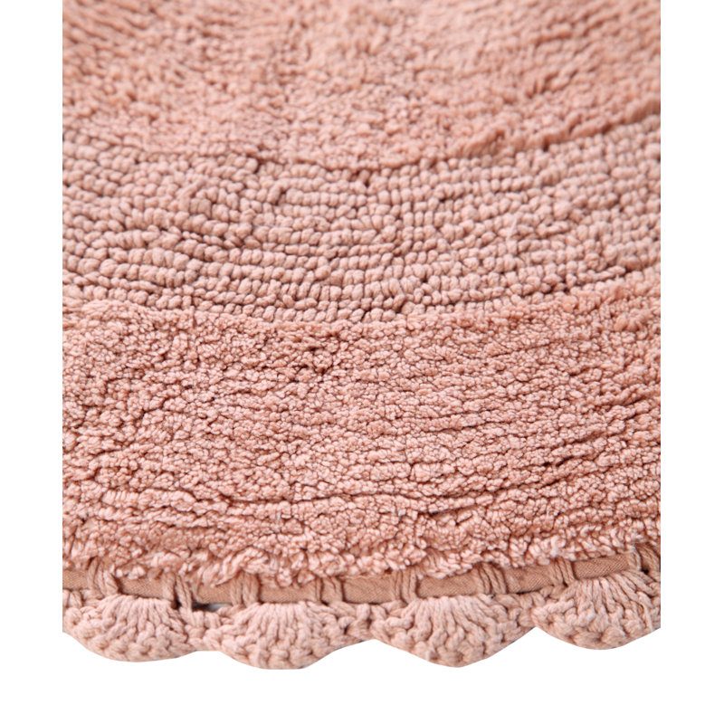 Tapis pour salle de bain réversible 100% coton Jarris, Corail