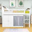 Lit mezzanine avec armoire de rangement, garde-robe et lumière DEL-82423940-82423946