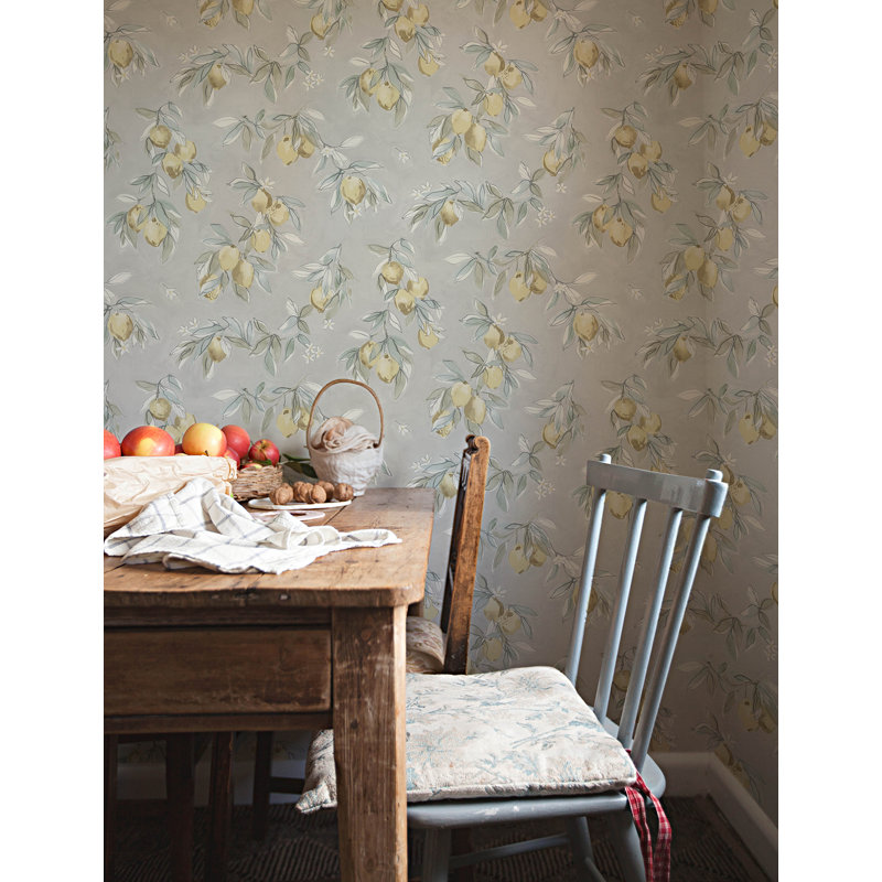Papier peint citronnade limonade, Gris