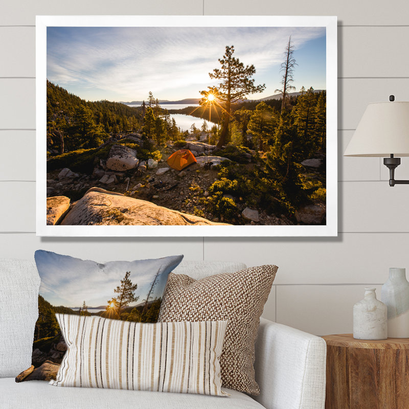 «Mountain Randonnées Views Tranquility» sur impression sur toile, H 30 po x l 40 po x P 1,5 po, Cadre simple blanc