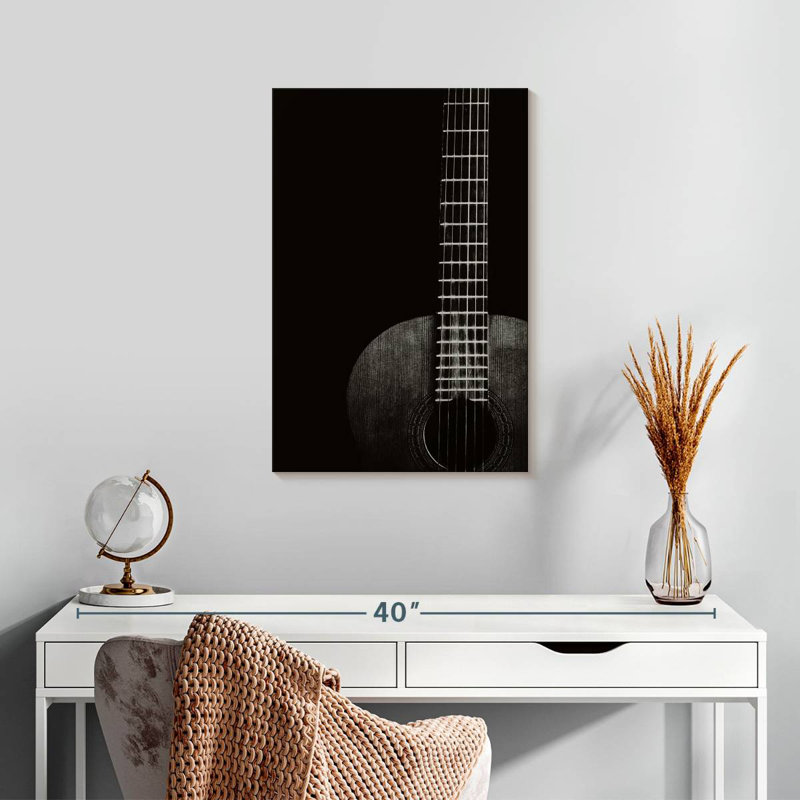 Abarca, vieille guitare acoustique, H 24 po x l 16 po