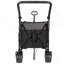 Chariot pliant multifonctionnel à pousser et à tirer avec poignée rotative, chariot utilitaire robuste de grande capacité avec roues tout-terrain à 360°, noir et gris